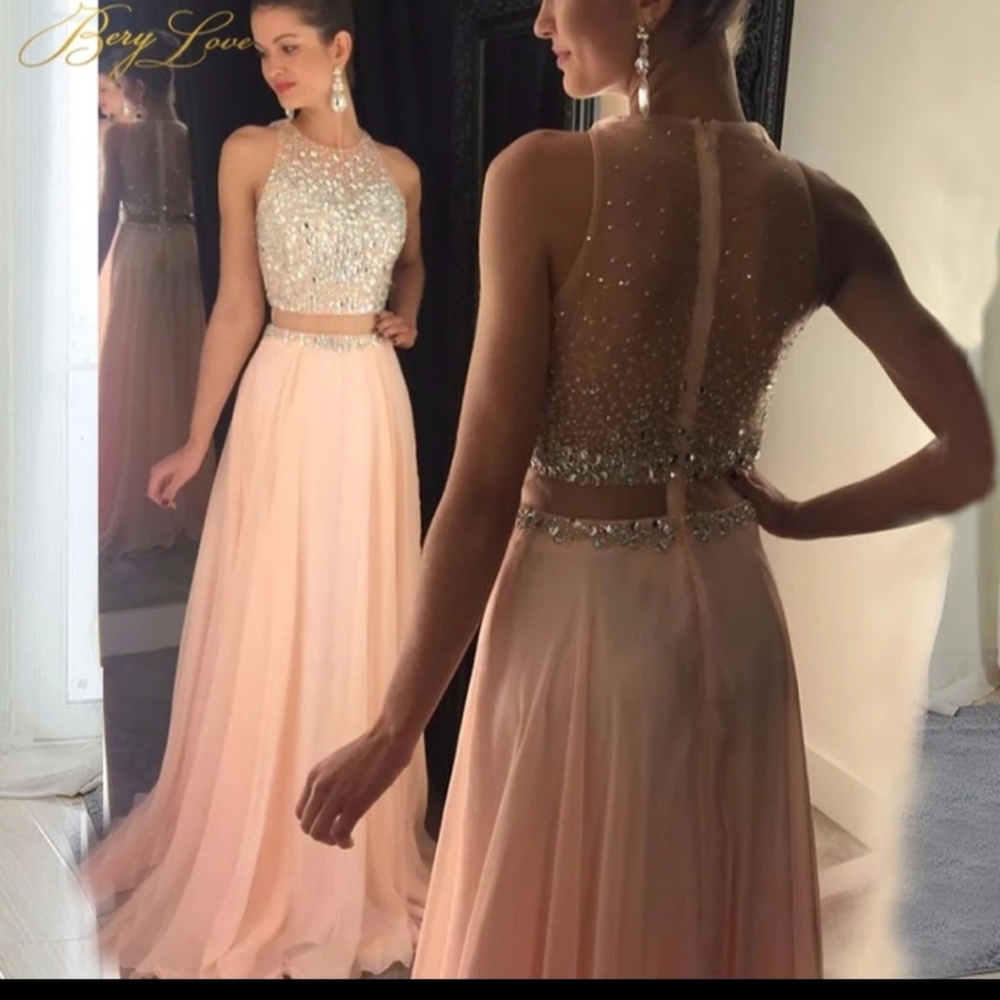 Fashion Blush Pink Prom Dress 2019